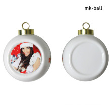 Hanging Ornament Ceramic Bauble Sublimation Christmas Balls With Personalized Printing